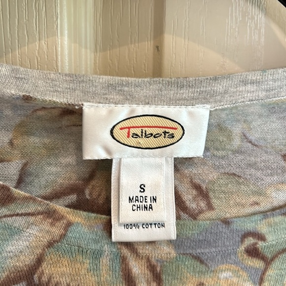 Talbot Womans LS Blue Print Jersey Size SmallTal - Picture 5 of 5